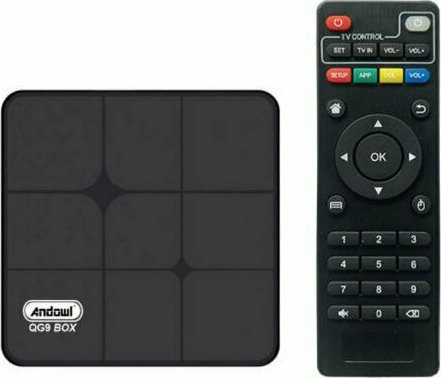 Andowl TV Box QG9 4K UHD με WiFi USB 2.0 4GB RAM και 64GB Αποθηκευτικό Χώρο με Λειτουργικό Android 10.0