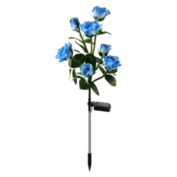 Φωτιζόμενα διακοσμητικά λουλούδια LED με ηλιακό πάνελ - 2pcs - 150289 - Blue