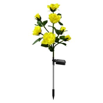 Φωτιζόμενα διακοσμητικά λουλούδια LED με ηλιακό πάνελ - 2pcs - 150289 - Yellow