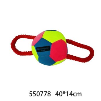 Παιχνίδι σκύλου μπάλα με σχοινί - 40x14cm - 550778