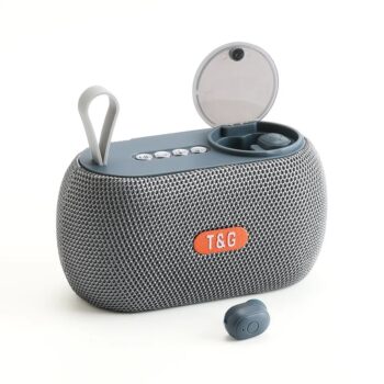Ασύρματο ηχείο Bluetooth με σετ ακουστικά - TG810 - 889459 - Grey