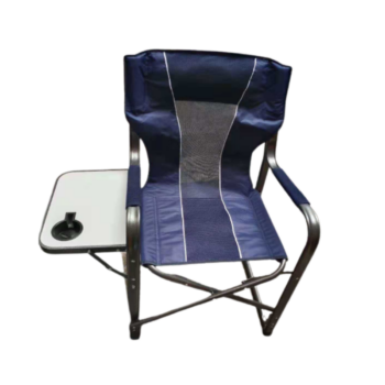 Πτυσσόμενη καρέκλα camping με ενσωματωμένο τραπεζάκι - 1811 - 170143 - Blue