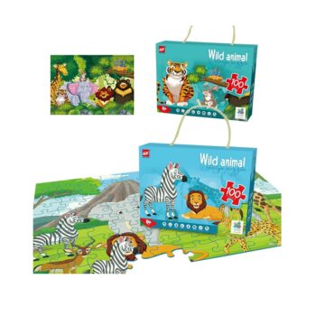 Παιδικό puzzle 100 κομματιών - Wild Animal - 61006 - 310443