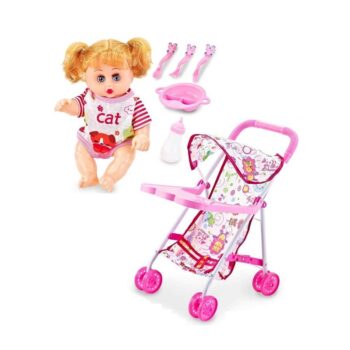 Παιδικό καροτσάκι μωρού με κούκλα – 6632F-1C - 307138