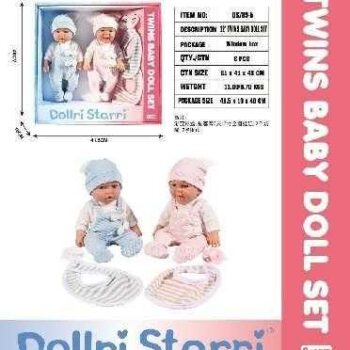 Σετ κούκλες μωρά Twins με αξεσουάρ - DS789-518 - 308349
