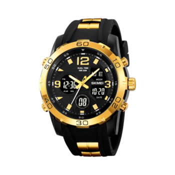 Ψηφιακό/αναλογικό ρολόι χειρός – Skmei - 2102 - Gold/Black