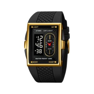 Ψηφιακό/αναλογικό ρολόι χειρός – Skmei - 2213 - Black/Gold/Black