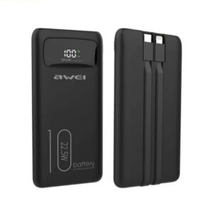 Powerbank - 10.000mah -  P168K - 22.5W - AWEI - 888551 - Black