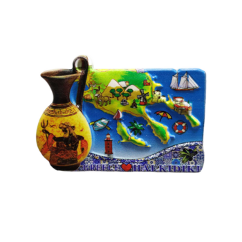 Tουριστικό μαγνητάκι Souvenir – Σετ 12pcs - Resin Magnet - Halkidiki - 678314