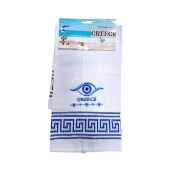 Πετσέτα ποτηρόπανο Souvenir με κέντημα - Σετ 12pcs - Greece - 416068