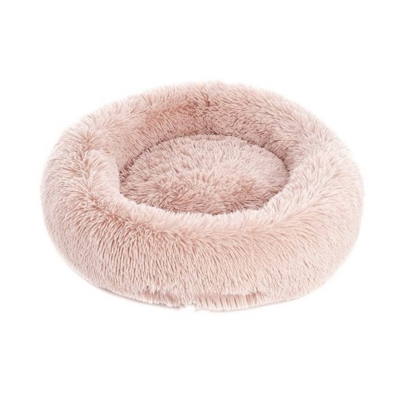 ΣΤΡΟΓΓΥΛΟ FLUFFY ΚΡΕΒΑΤΙ ΚΑΤΟΙΚΙΔΙΩΝ ΡΟΖ 70cm SD-01623